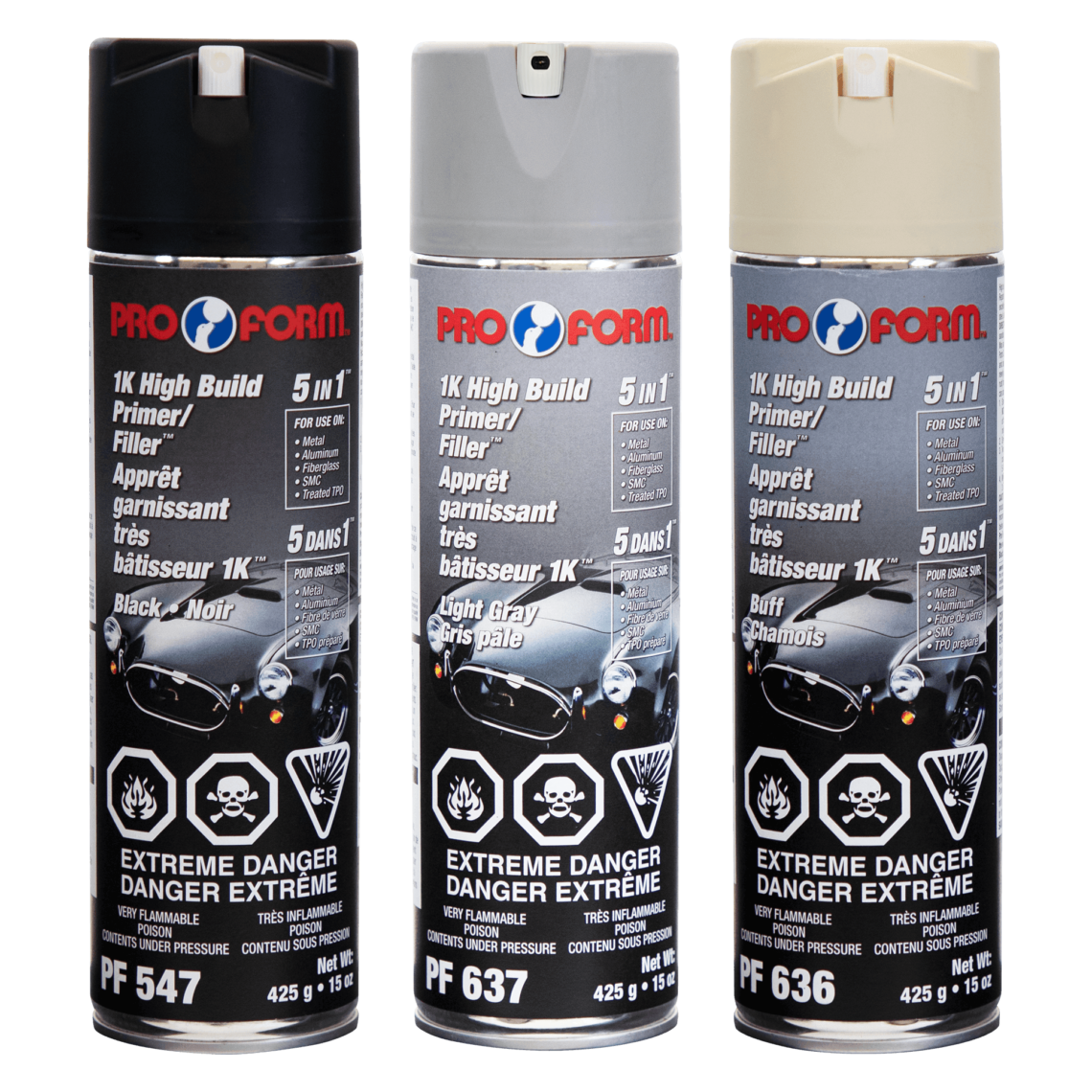 1K High Build Primer | Filler™ 5 IN 1™ | PF 637 | Light Grey