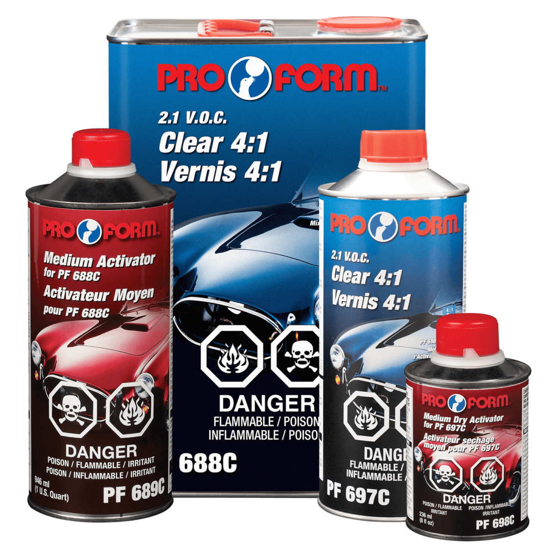 Clearcoat | 4:1 | PF 688C | 2.1 VOC | 3.78 L