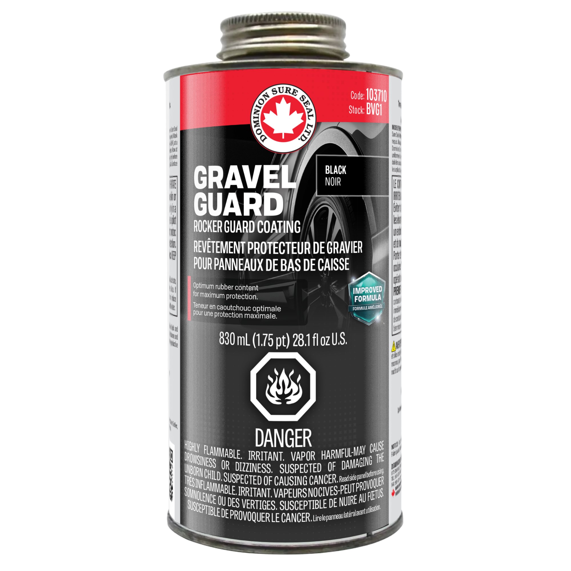 Gravel Guard | Black Rocker Guard Coating | 830 ml